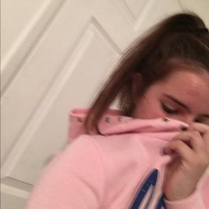 Pink dress with hoodie